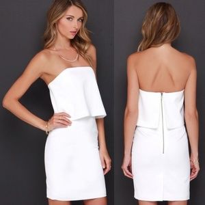 NWT Keepsake 'Keep Watch' strapless dress Ivory XS